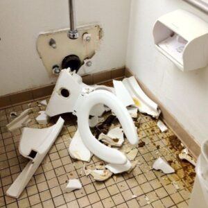 Shattered Toilet